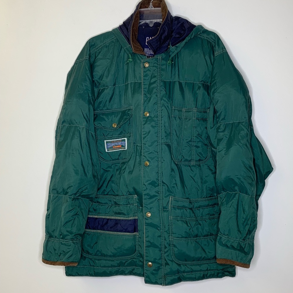 Gap Green Nylon Puffer Jacket Size Medium